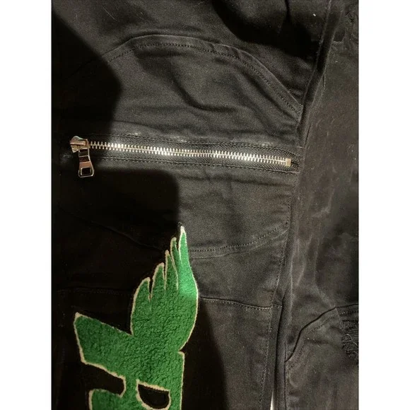 Rawyalty Mens Black Straight Leg Jeans Size 36 - Picture 7 of 7